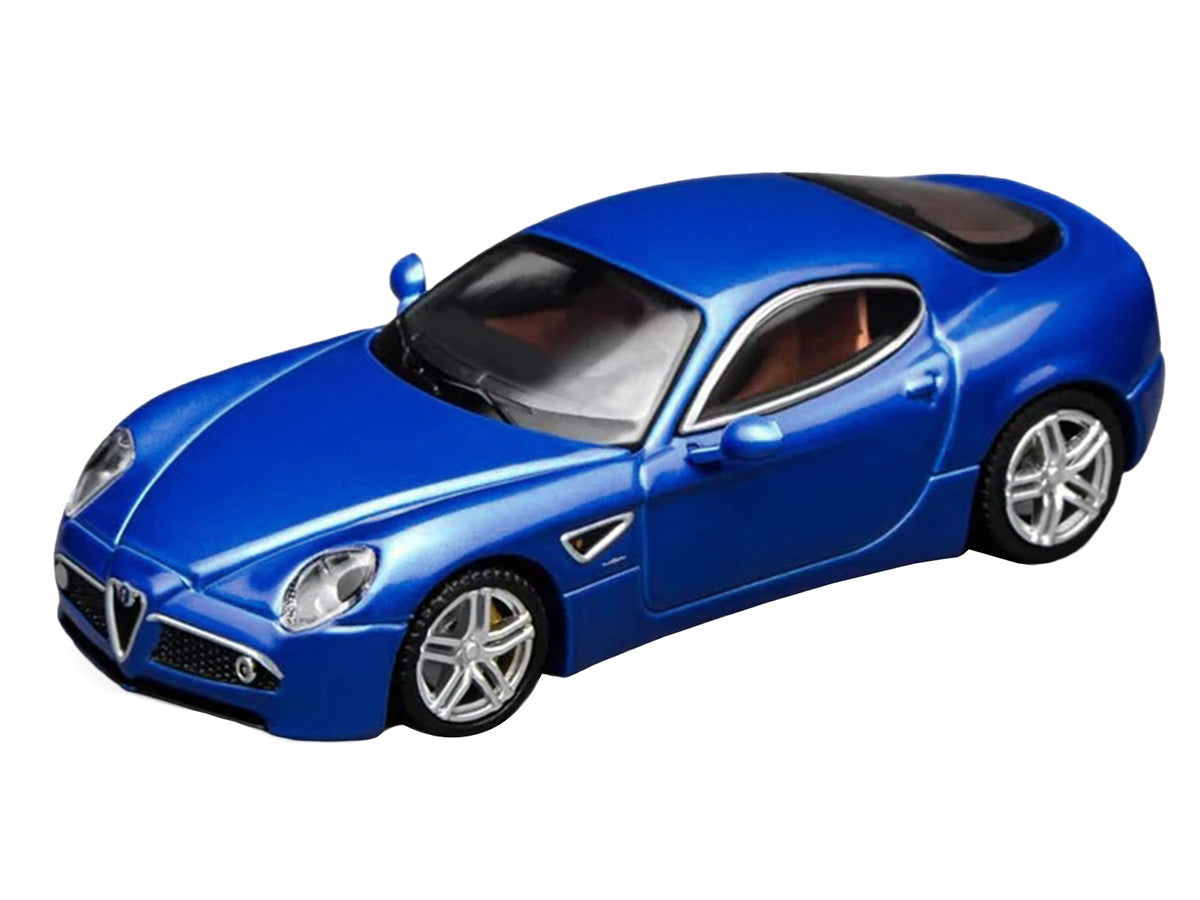 2008 Alfa Romeo 8C Competizione Blue Metallic 1/64 Diecast Model Car by MotorHelix-3