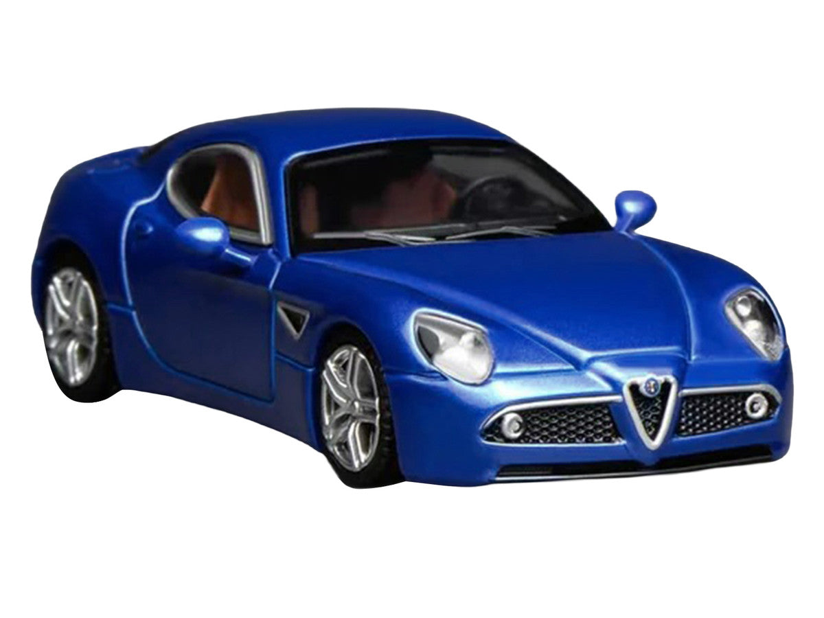2008 Alfa Romeo 8C Competizione Blue Metallic 1/64 Diecast Model Car by MotorHelix-2
