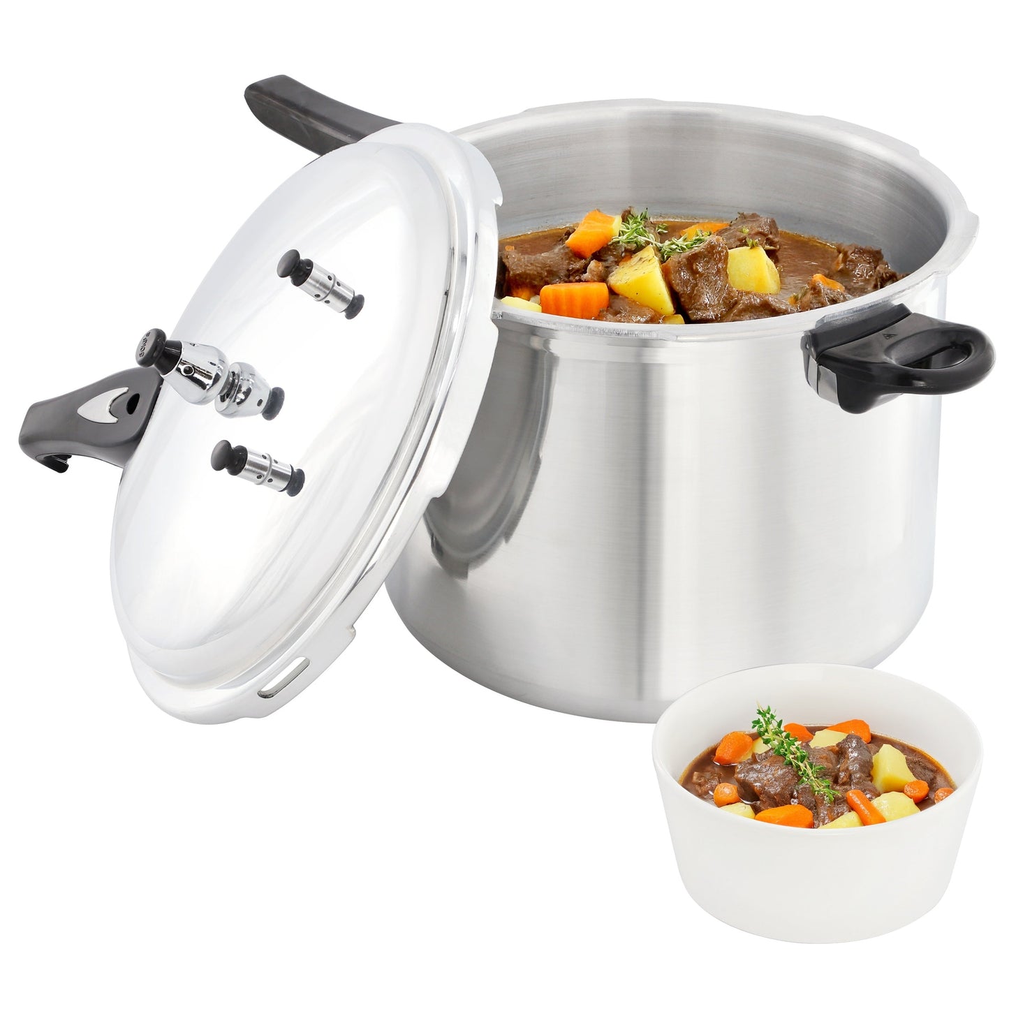 MegaChef 11.5 Quart Induction and Stovetop Pressure Cooker with Steamer W2B
