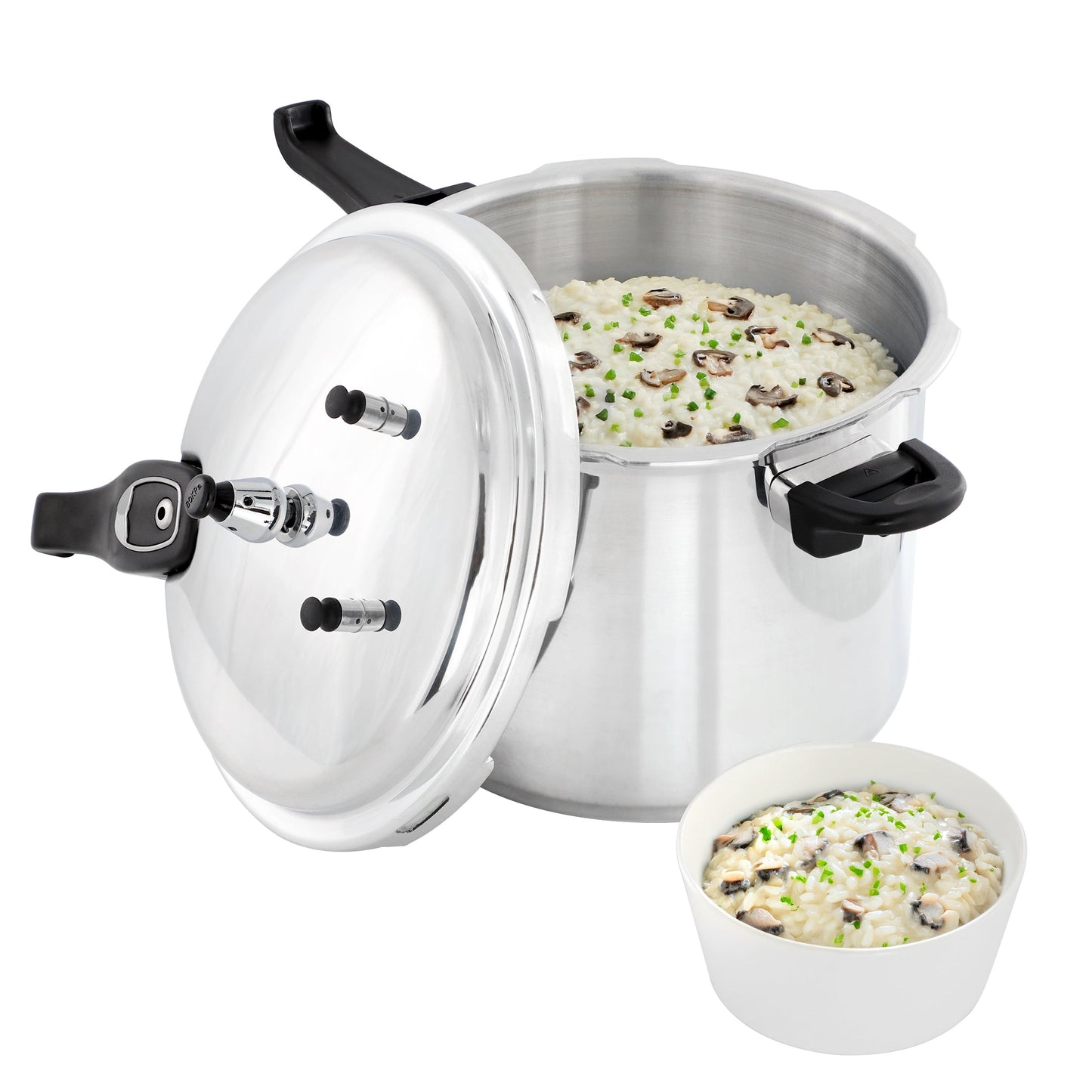 MegaChef 9.5 Quart Induction and Stovetop Pressure Cooker with Steamer W2B