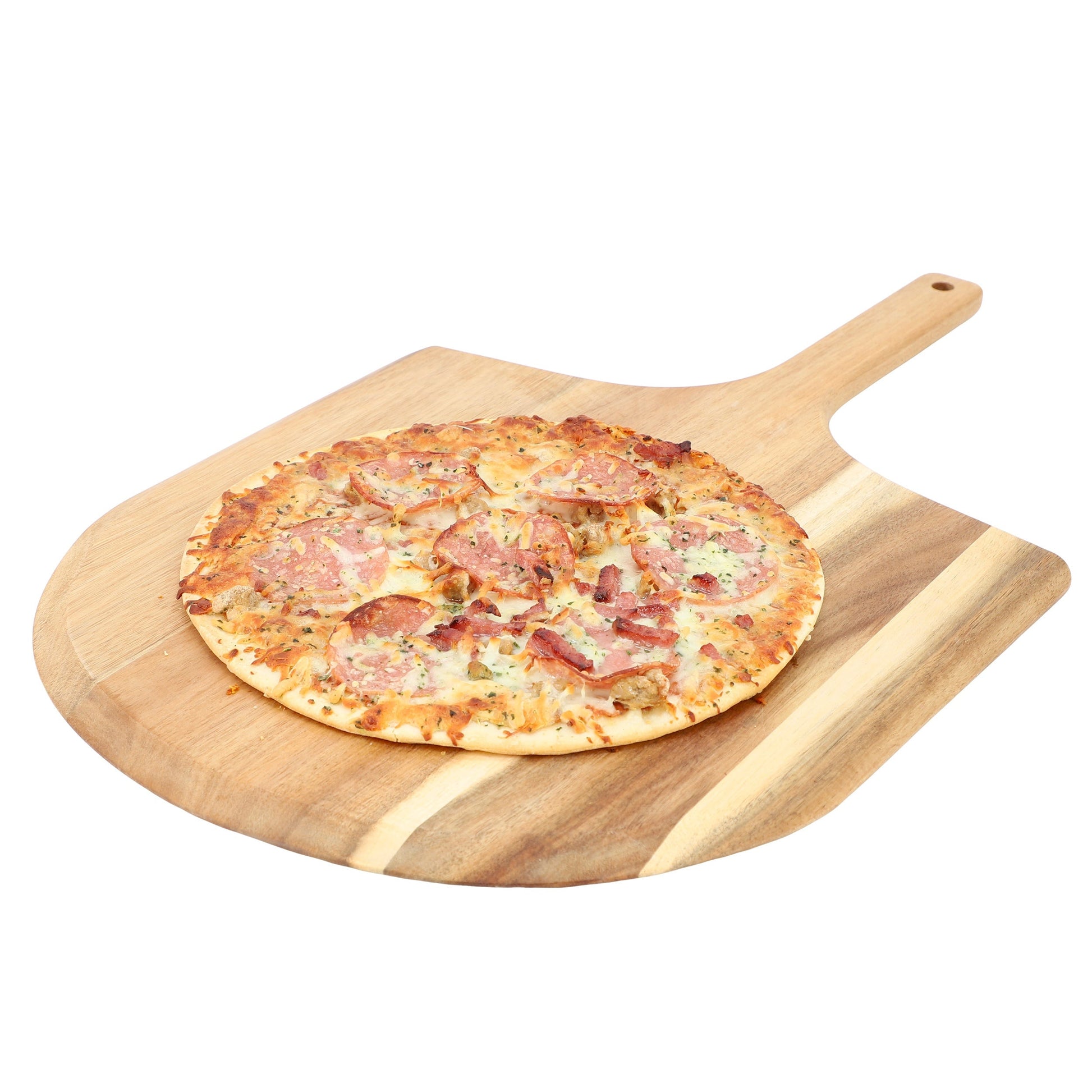 MegaChef Acacia Wood Pizza Peel and Serving Board W2B