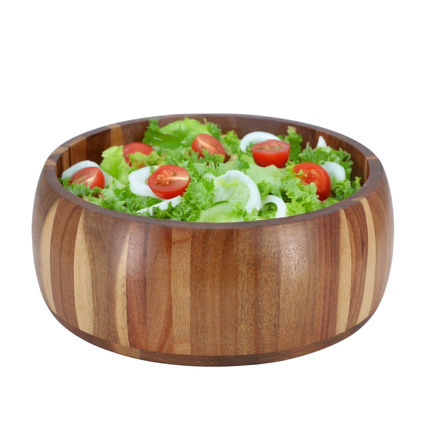 MegaChef 9.75 Inch Acacia Wood Salad Bowl W2B