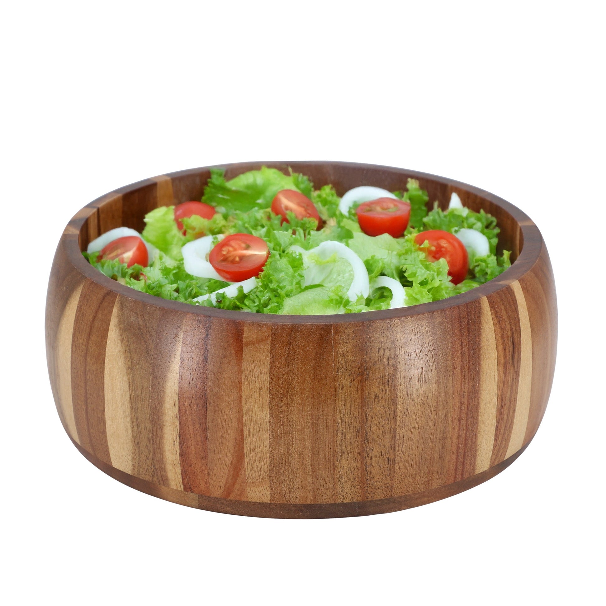 MegaChef 9.75 Inch Acacia Wood Salad Bowl W2B