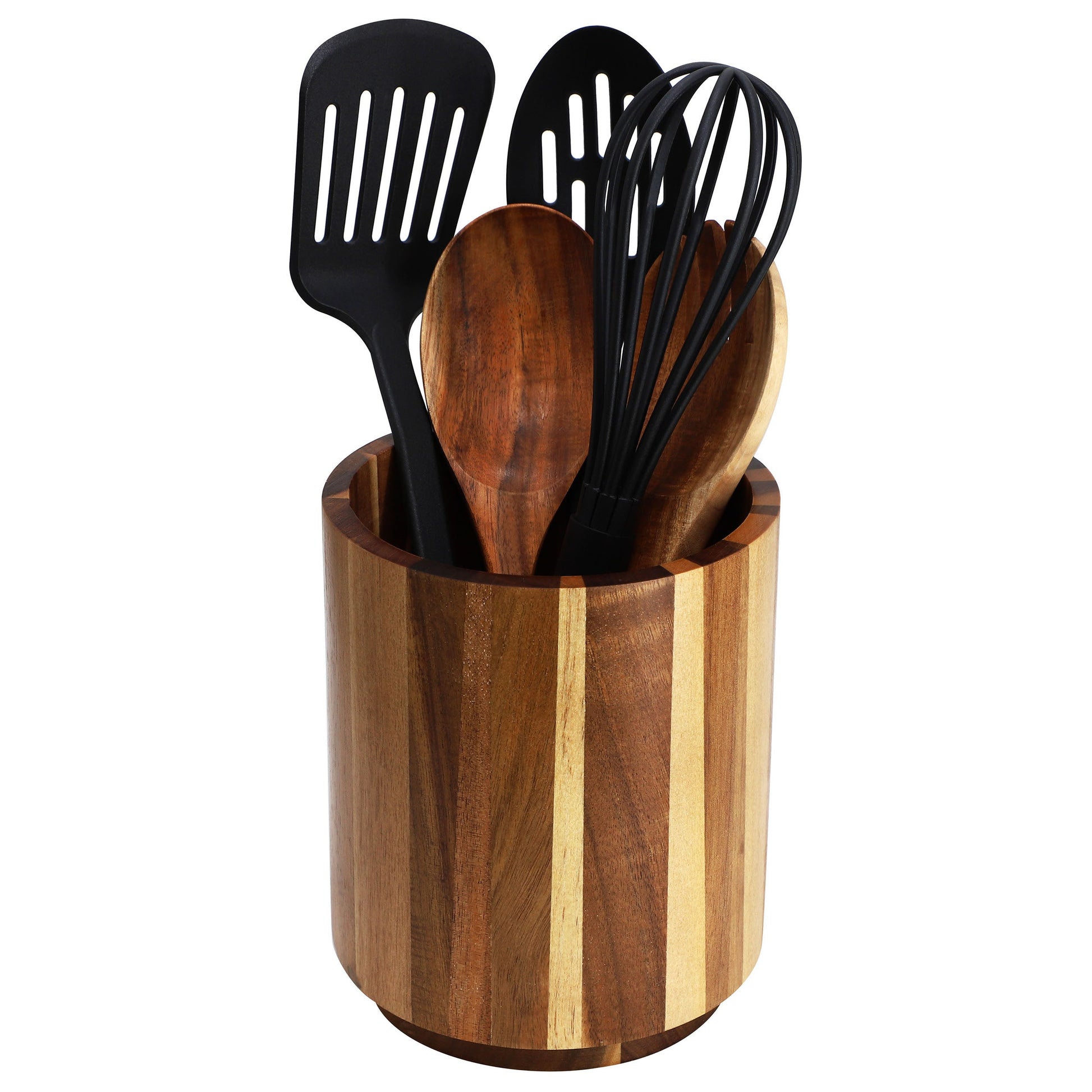 MegaChef Acacia Wood 360 Rotating Utensil Holder W2B