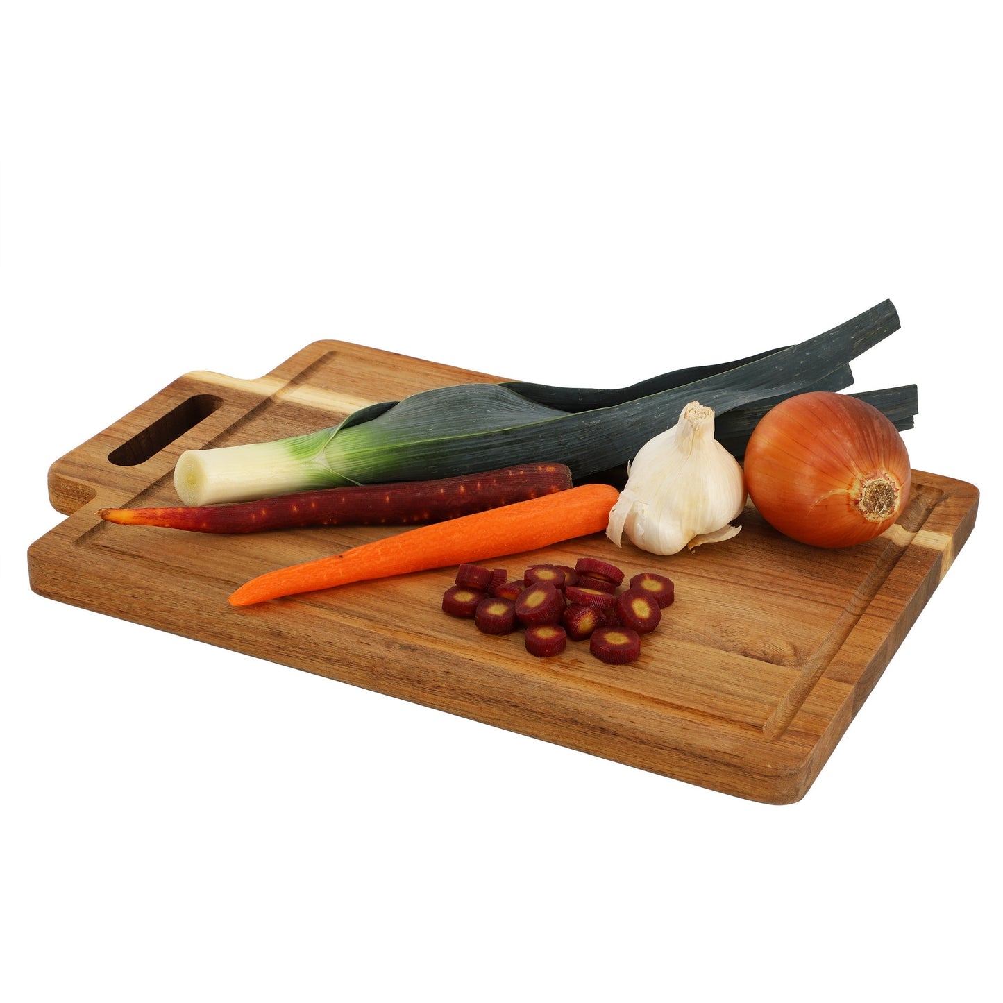 MegaChef 16.5 x 11 Inch Acacia Wood Rectangle Serving Board with Handle W2B