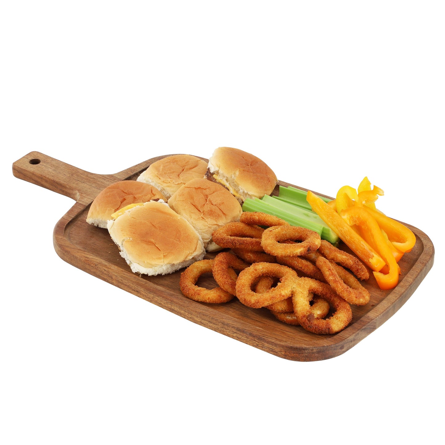 MegaChef 14 Inch Acacia Wood Rectangle Serving Board with Handle W2B