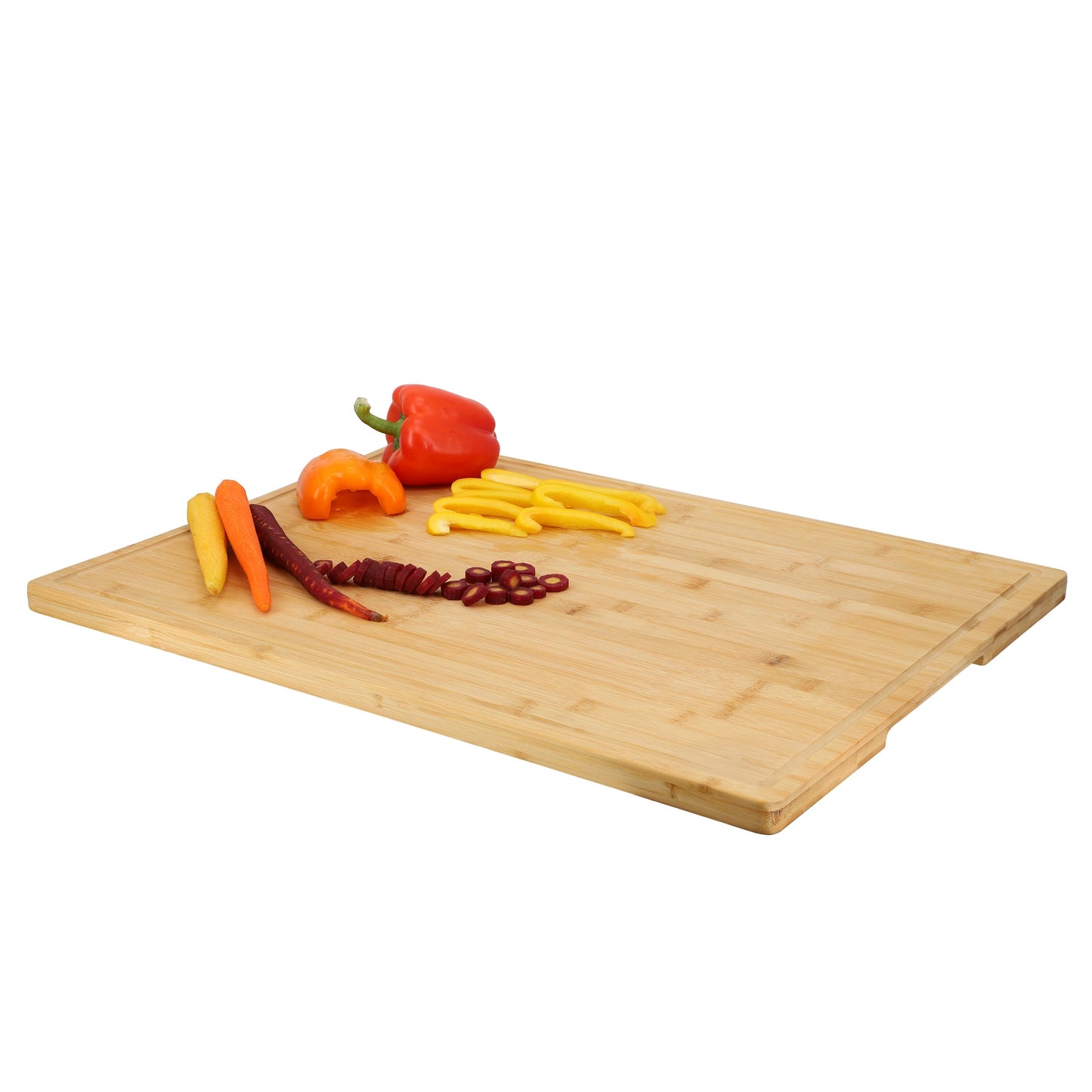 MegaChef 20 x 14 Inch Rectangle Bamboo Cutting Board W2B