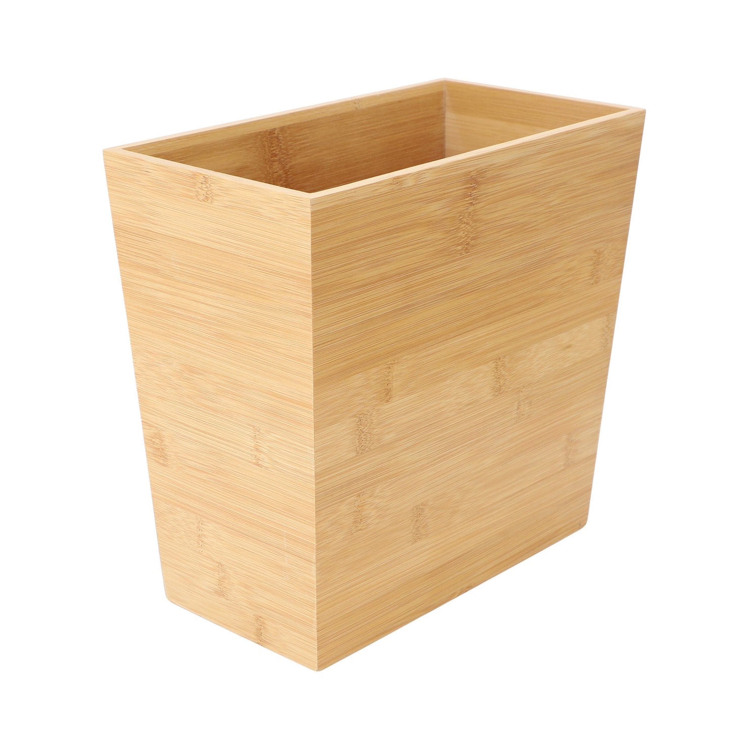 MegaChef 10.5 x 5.75 Inch Rectangle Bamboo Waste Basket W2B