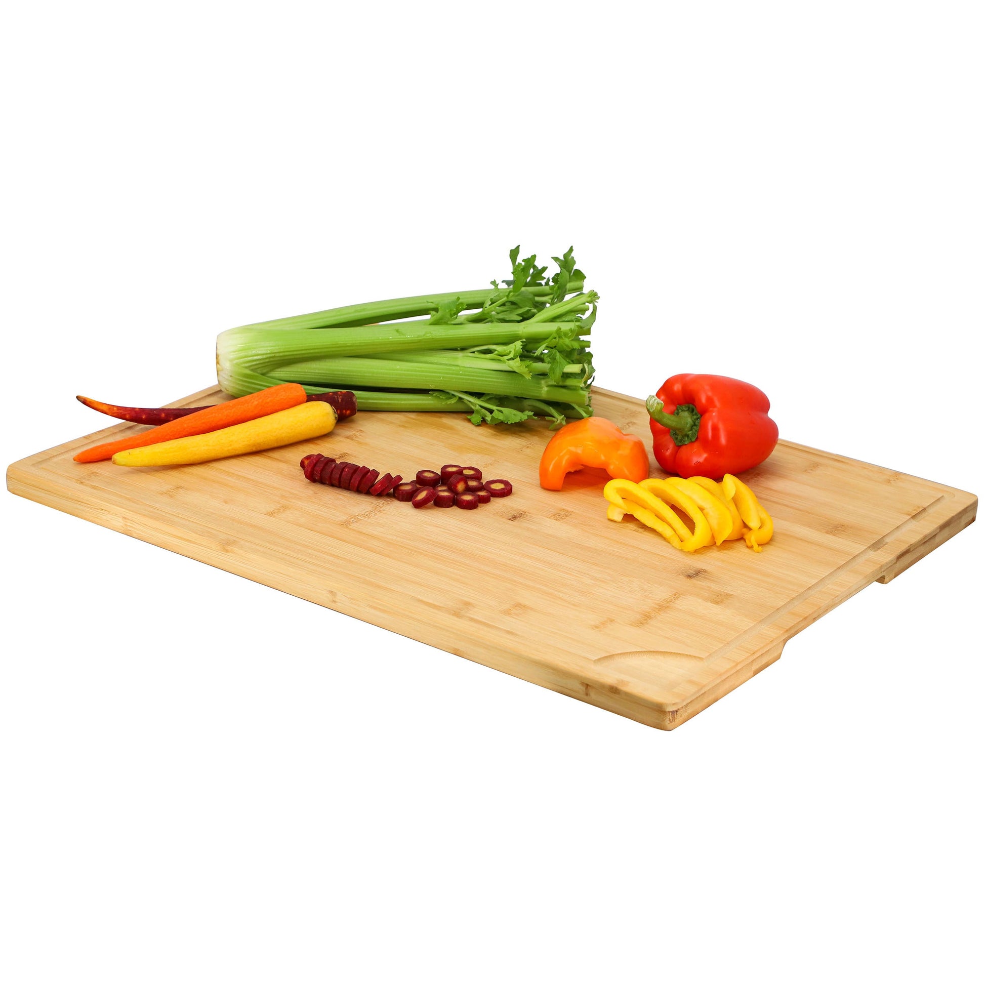 MegaChef Bamboo 24 x 18 Inch Large Cutting, Prep and Serving Board W2B