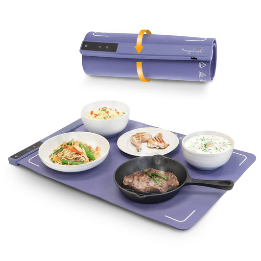 MegaChef 23x15.75 Inch Silicone Warming Mat with Variable Temperature Settings & Digital Display W2B