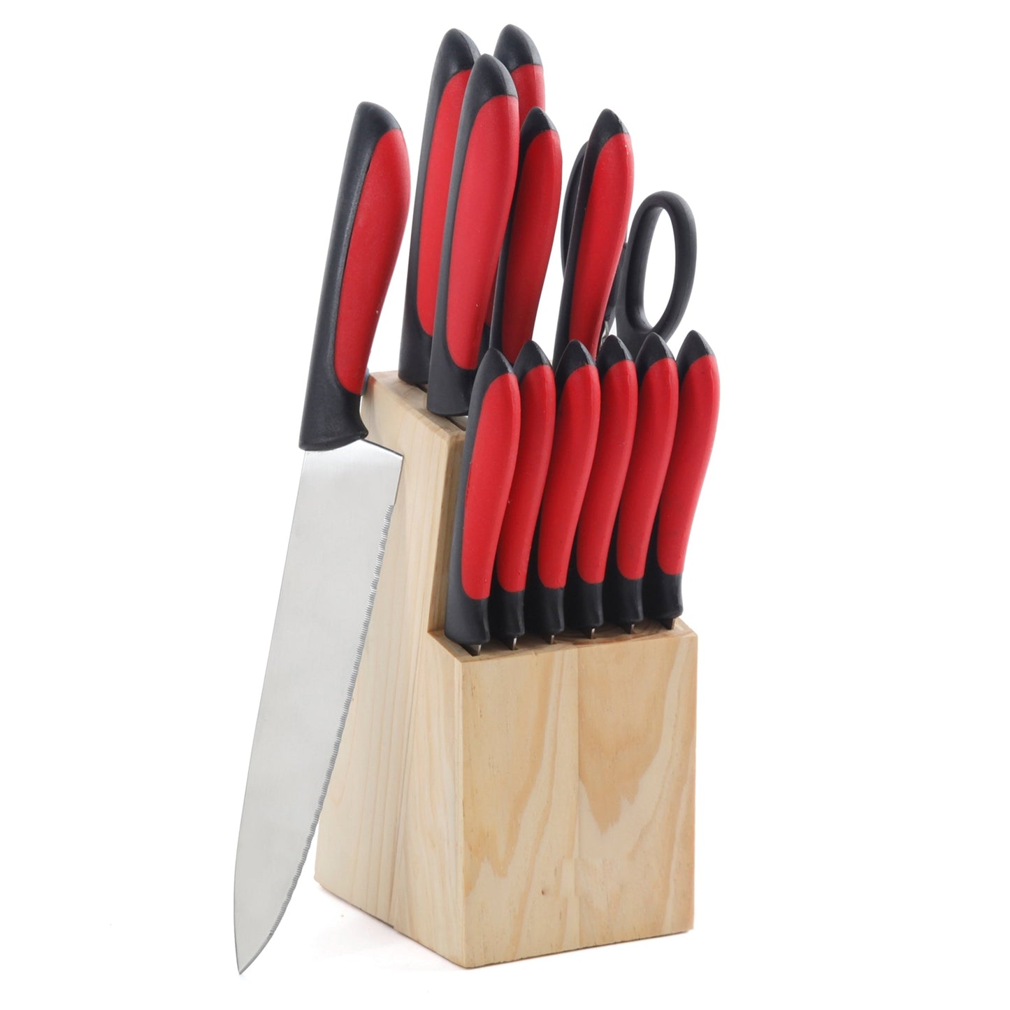 MegaChef 14 Piece Cutlery Set in Red W2B