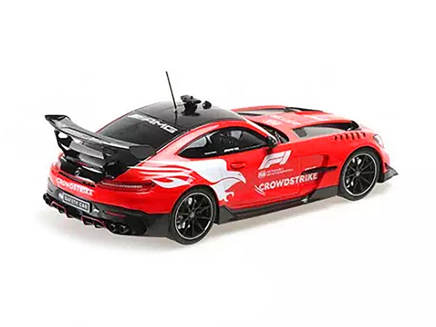 2020 Mercedes-AMG GT Black Series Red with Graphics "FIA Formula One F1 Safety Car" (2023) Limited Edition to 300 pieces Worldwide 1/18 Diecast Model Car by Minichamps