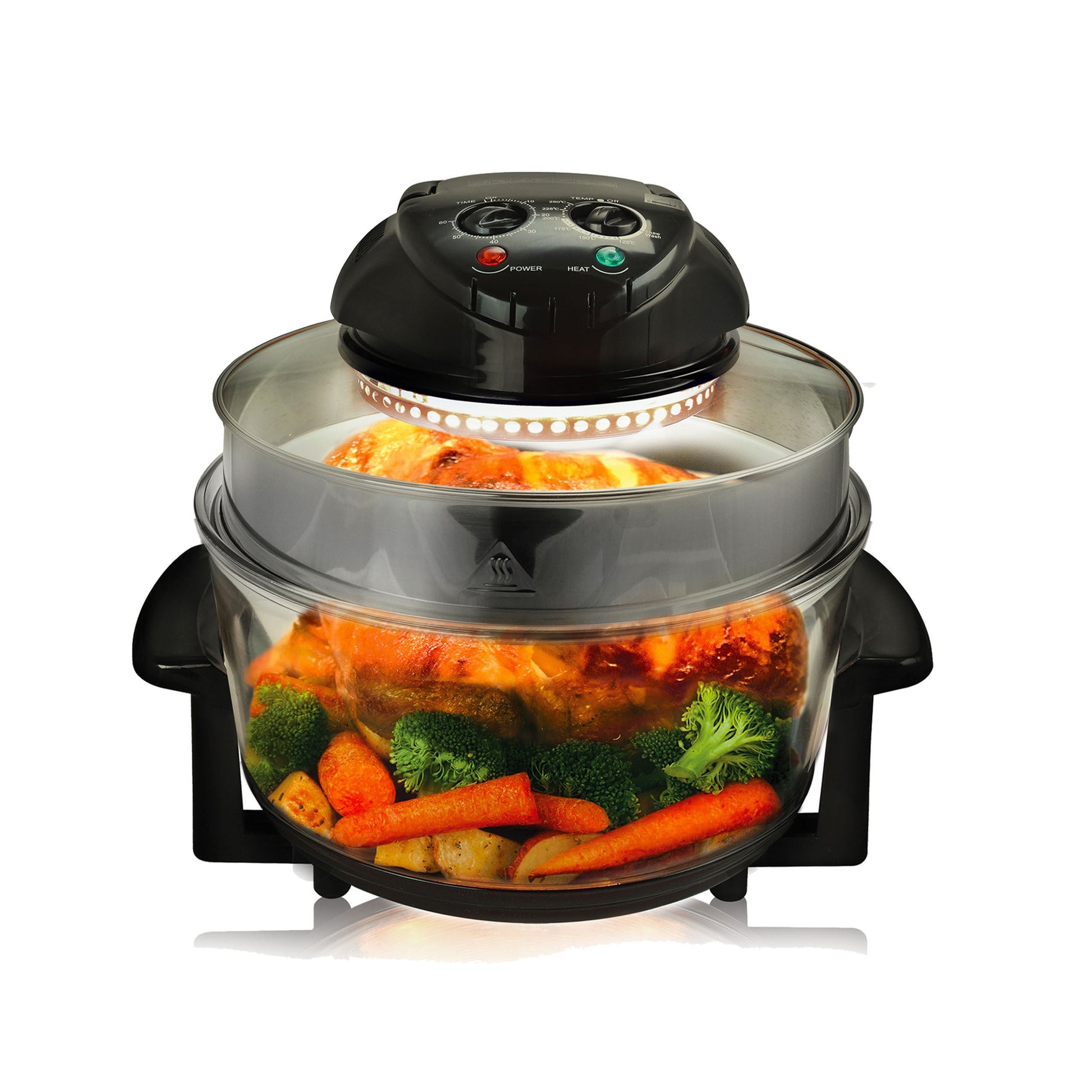 MegaChef Multipurpose Countertop Halogen Oven Air Fryer/Rotisserie/Roaster in Black W2B