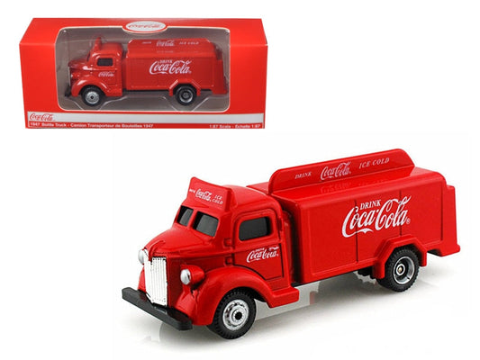 1947 Coca Cola Delivery Bottle Truck Red 1/87 Diecast Model by Motorcity Classics W2B