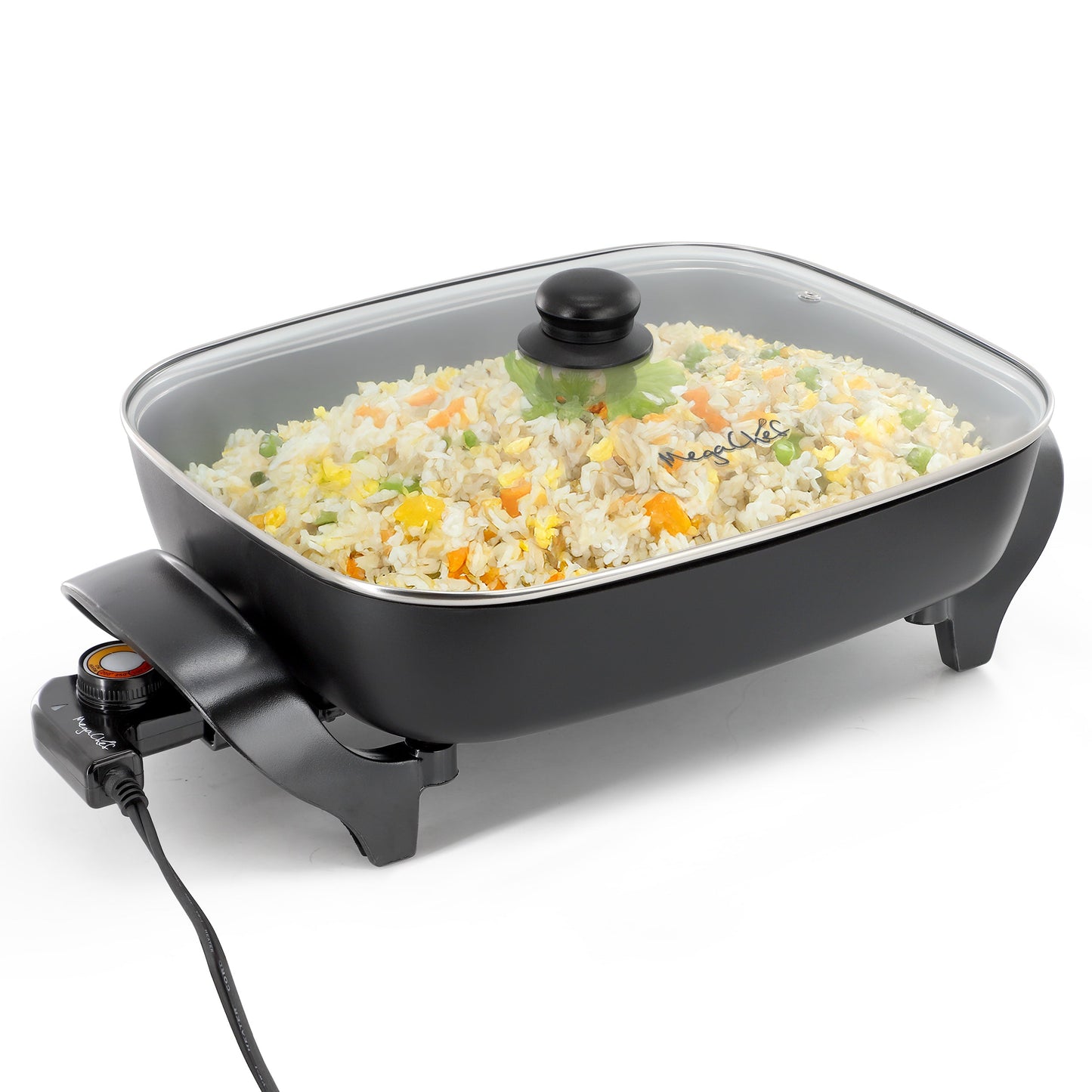 MegaChef 14.96 Inch Electric Fry Pan with Non-Stick Coating W2B