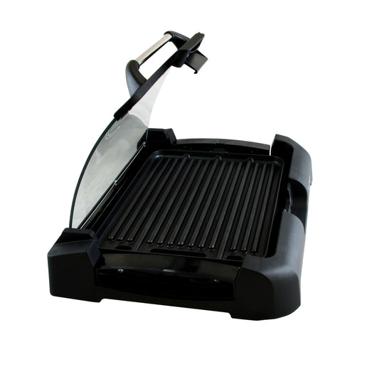 Megachef Reversible Indoor Grill and Griddle with Removable Glass Lid W2B
