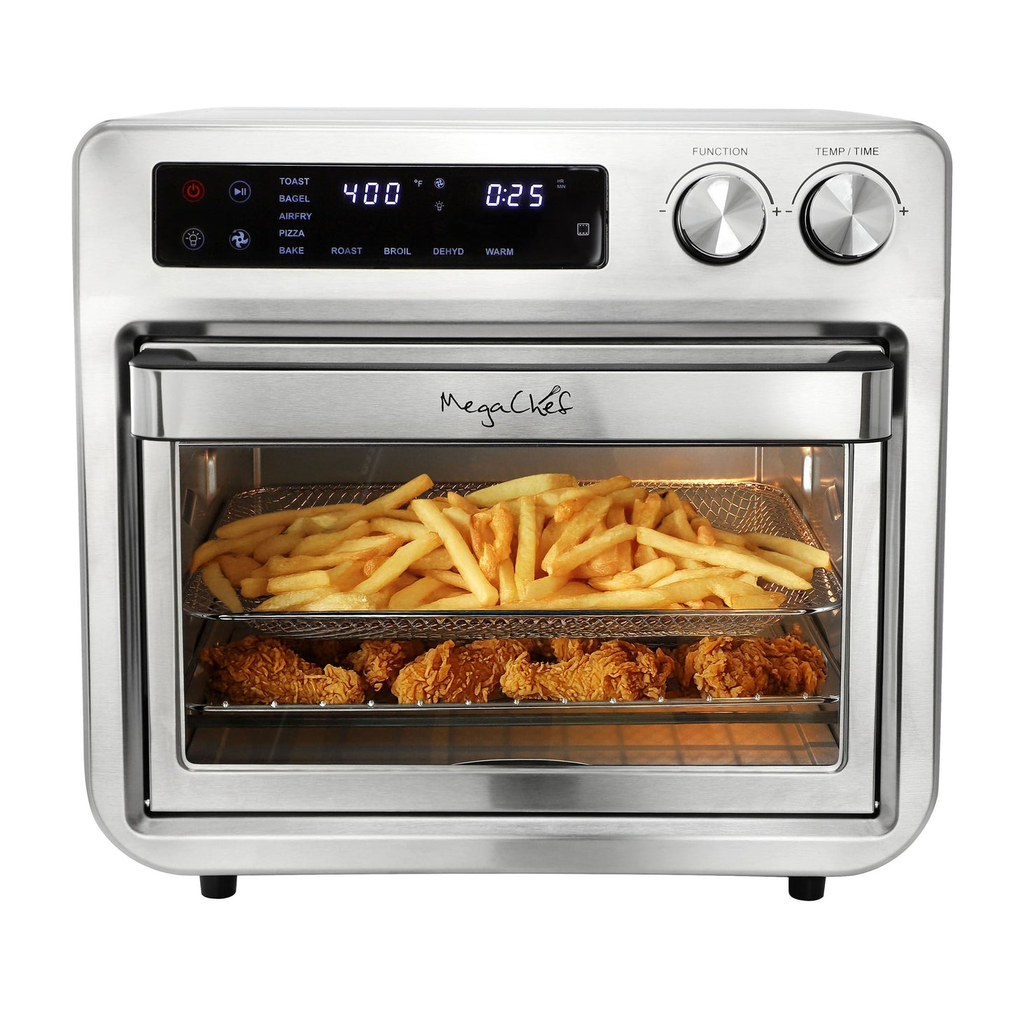MegaChef 26.4 Quart Digital Electric Multi-Function Air Fryer and Counter Top Oven W2B