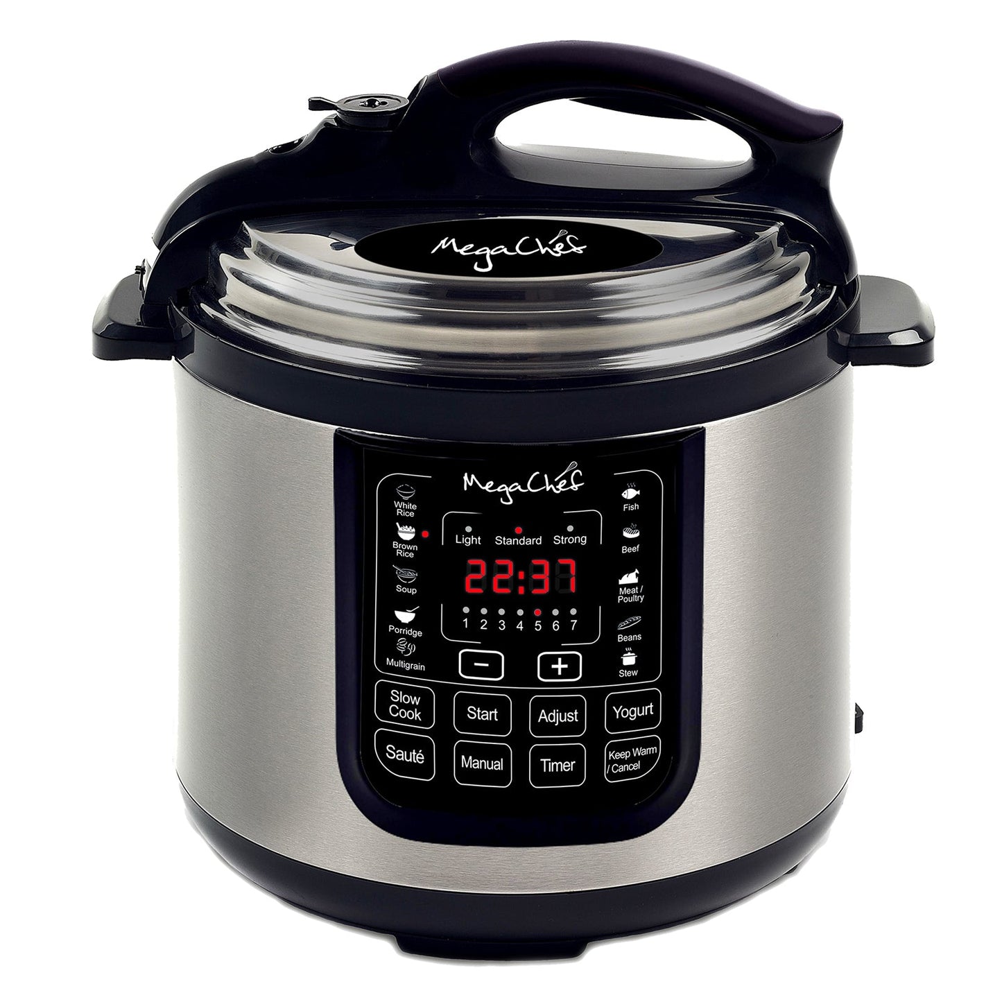 Megachef 8 Quart Digital Pressure Cooker with 13 Pre-set Multi Function Features W2B