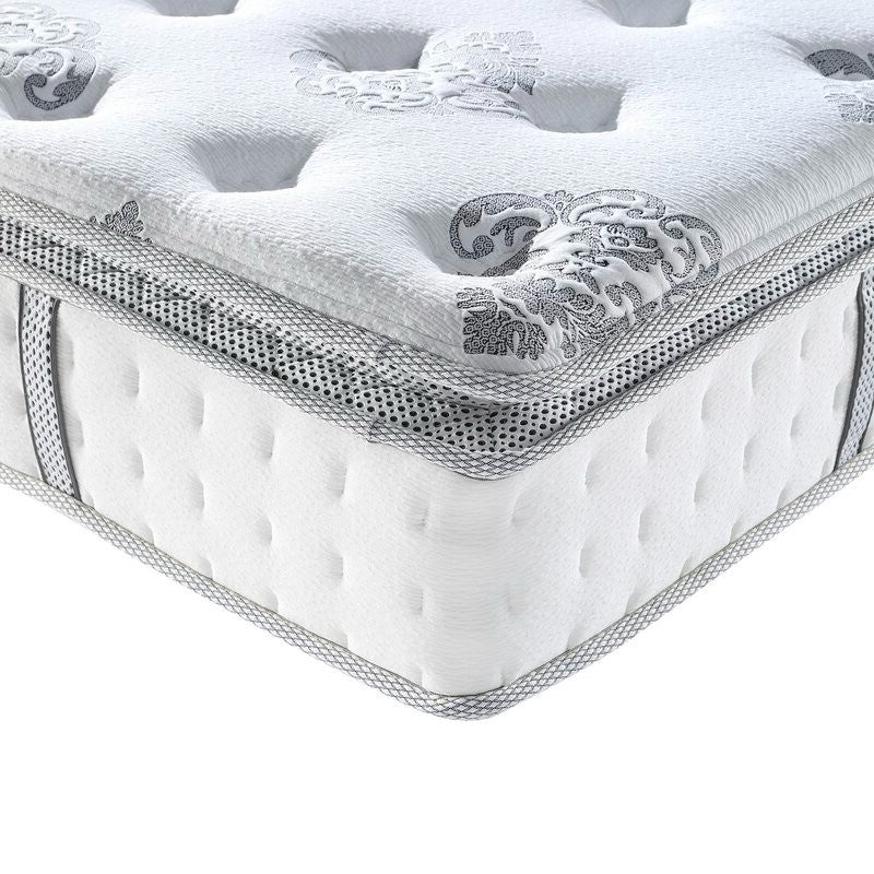 12 inch Medium Firm Pillow Top Hybrid Mattress In A Box - Queen Size FastFurnishings
