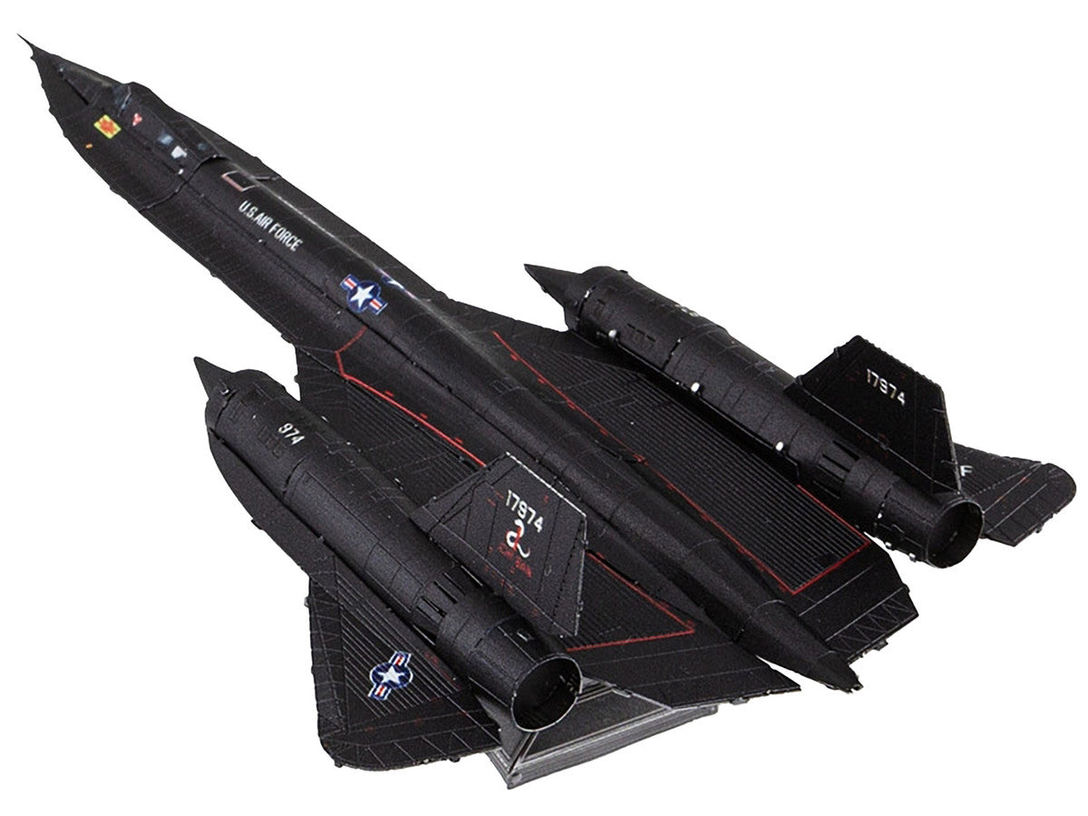 Model Kit Lockheed SR-71 Blackbird Aircraft "United States Air Force" (Moderate Difficulty) Steel Model by Metal Earth Metal Earth