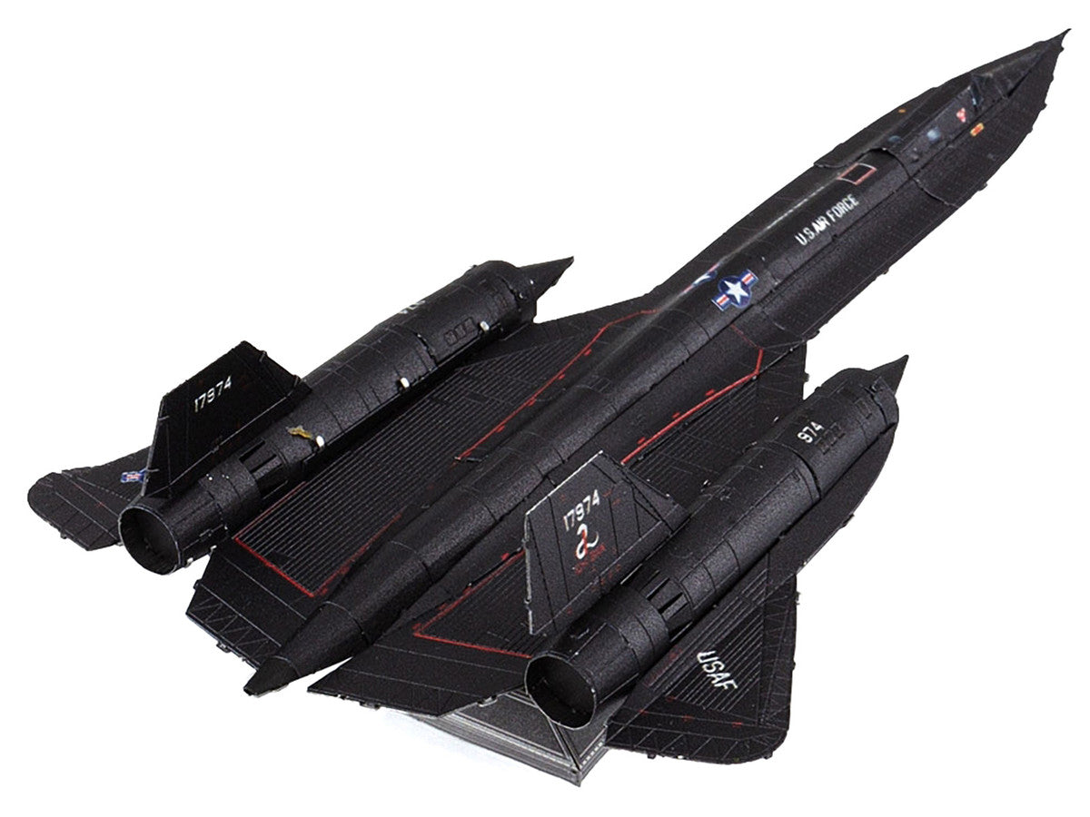 Model Kit Lockheed SR-71 Blackbird Aircraft "United States Air Force" (Moderate Difficulty) Steel Model by Metal Earth Metal Earth