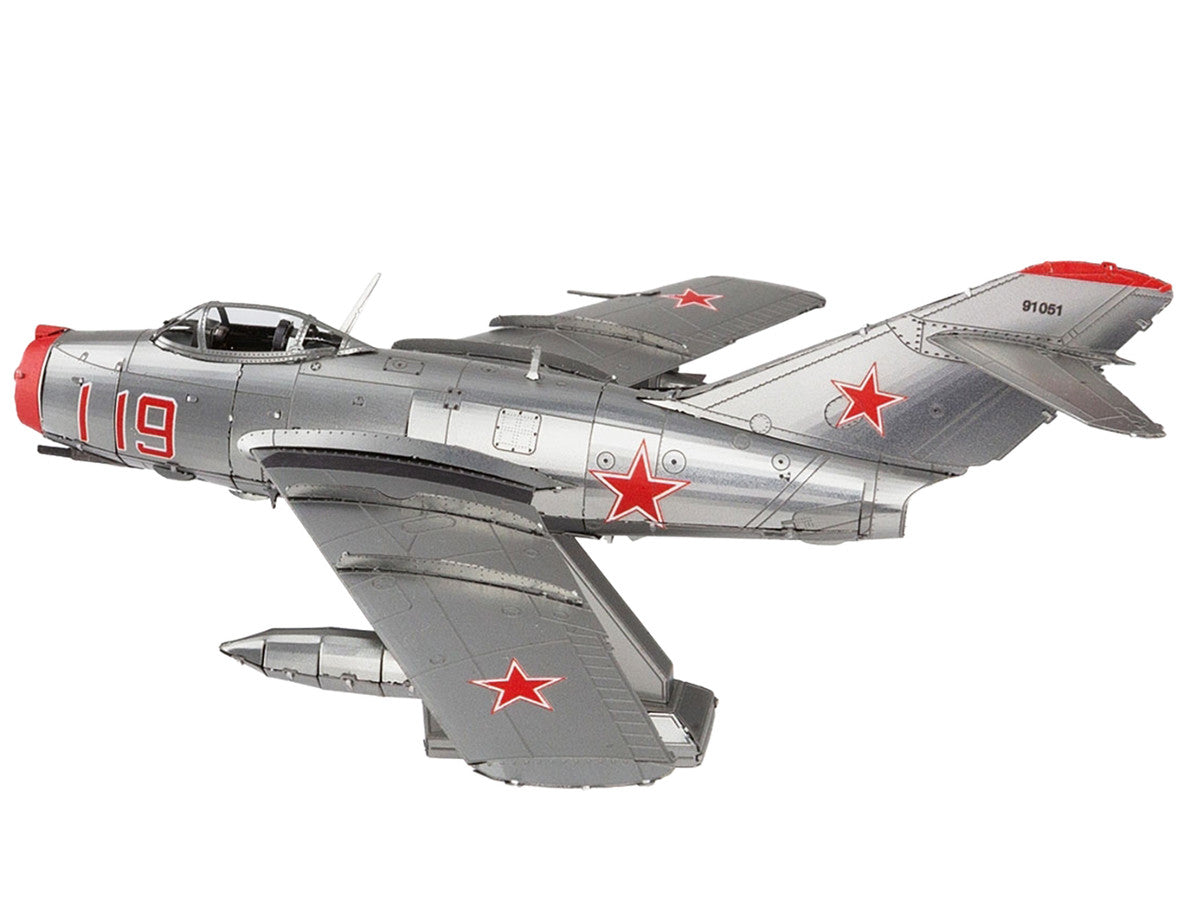 Model Kit Mikoyan-Gurevich MiG-15 Fighter Aircraft "Korean War" Soviet Air Force (Moderate Difficulty) Steel Model by Metal Earth Metal Earth
