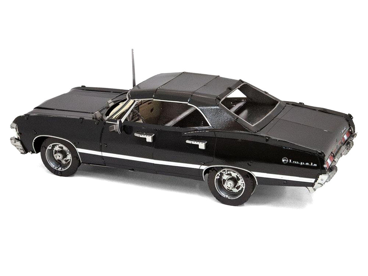 Model Kit 1967 Chevrolet Impala Black (Moderate Difficulty) Steel Model by Metal Earth Metal Earth
