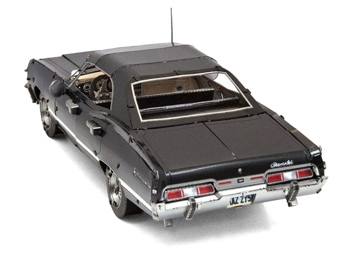Model Kit 1967 Chevrolet Impala Black (Moderate Difficulty) Steel Model by Metal Earth Metal Earth
