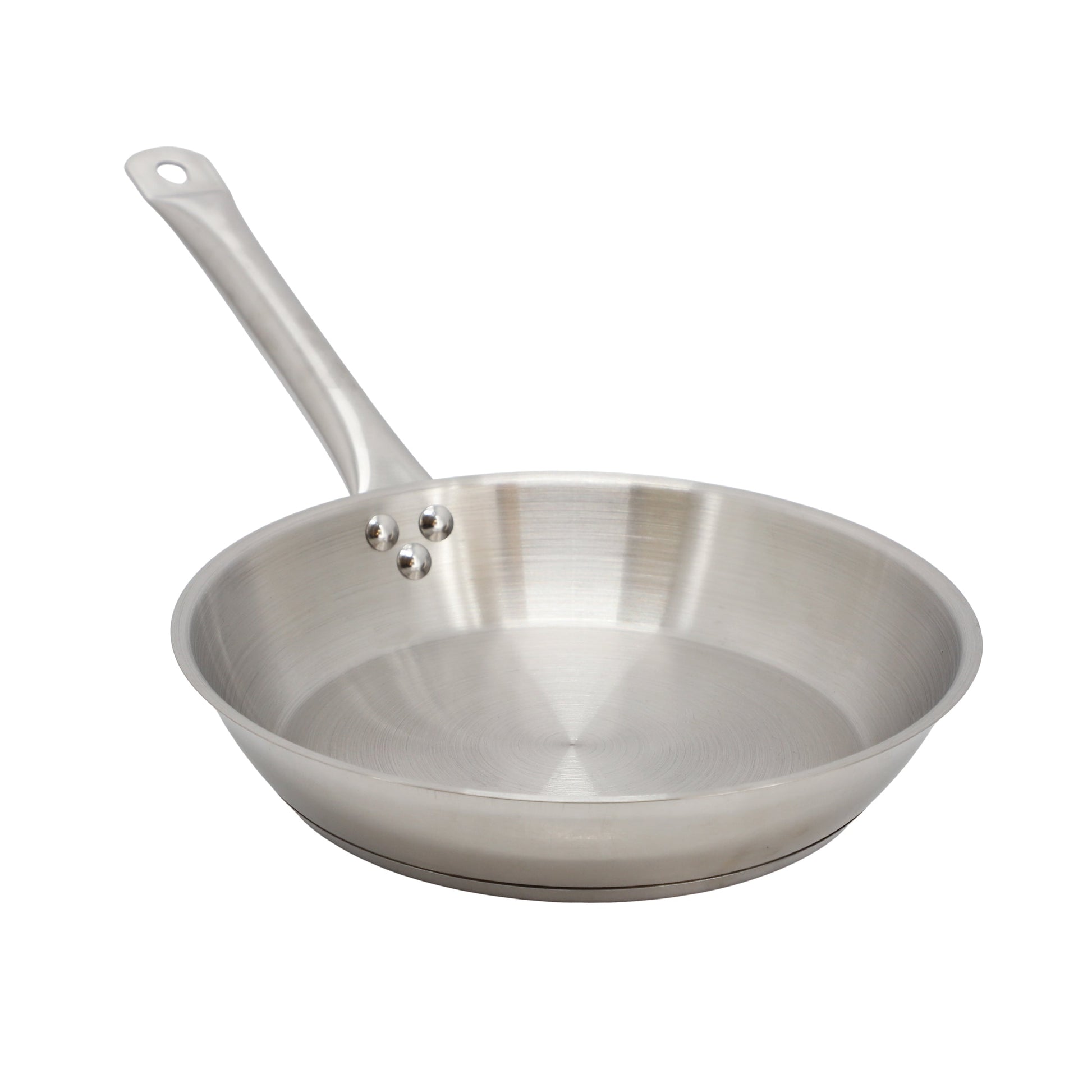 MegaChef  Professional Kitchen 10 Inch Round Stainless Steel Fry Pan in Silver W2B