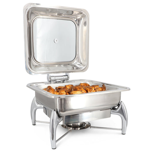 MegaChef 6.3 Quart Stainless Steel Rectangle Professional Chafing Dish/Food Warmer/Buffet Server Serving Dish W2B