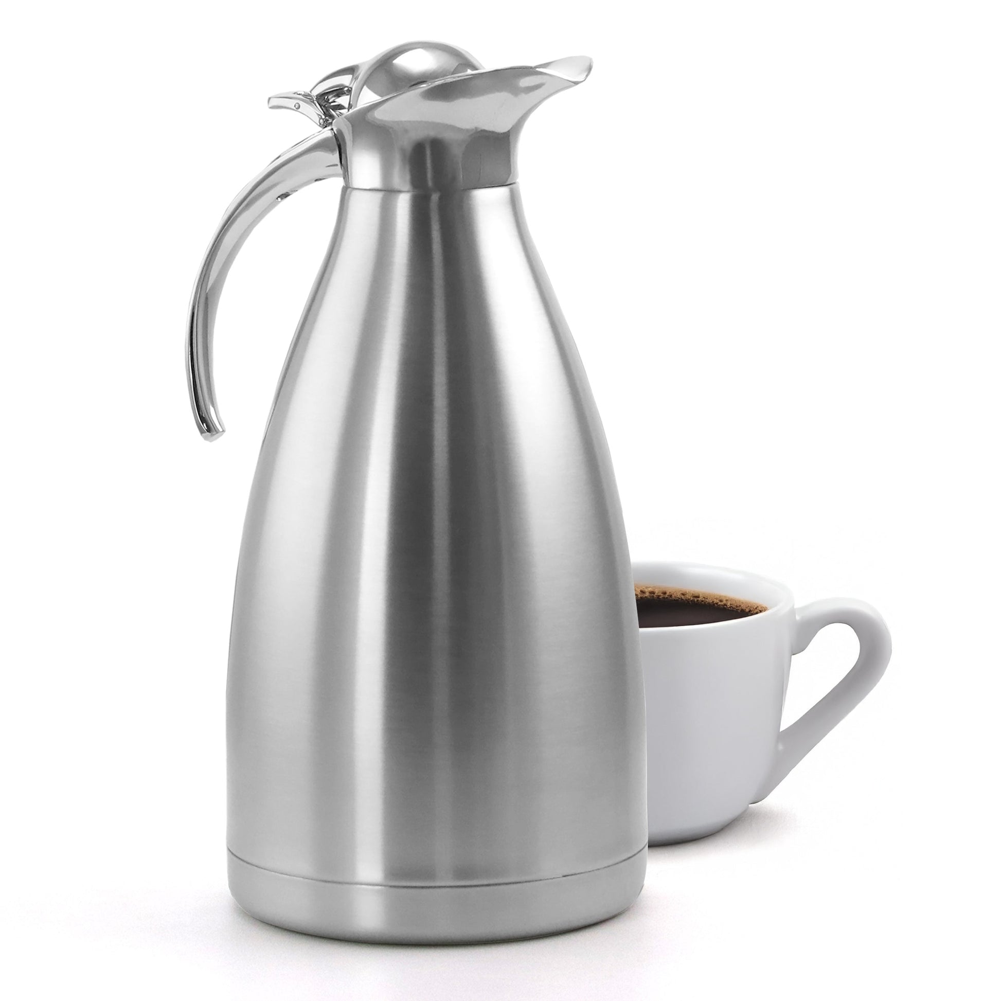 MegaChef 2L Deluxe Stainless Steel Thermal Beverage Carafe for Coffee and Tea W2B