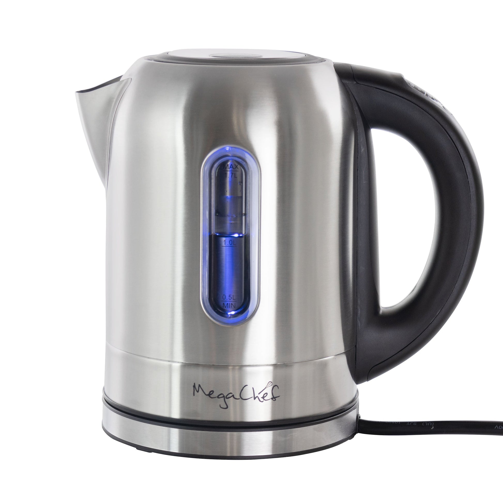 MegaChef 1.7Lt. Stainless Steel Electric Tea Kettle With 5 Preset Temps W2B