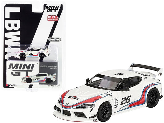 Toyota GR Supra LB WORKS #26 White "Martini Racing" Limited Edition to 3600 pieces Worldwide 1/64 Diecast Model Car by True Scale Miniatures