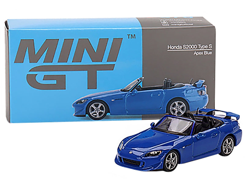 Honda S2000 (AP2) Type S Convertible RHD (Right Hand Drive) Apex Blue Limited Edition to 3000 pieces Worldwide 1/64 Diecast Model Car by True Scale Miniatures