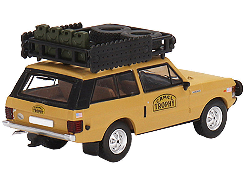 Range Rover with Roofrack Tan "Camel Trophy - Papua New Guinea Team USA" (1982) Limited Edition to 2400 pieces Worldwide 1/64 Diecast Model Car by Mini GT Mini GT