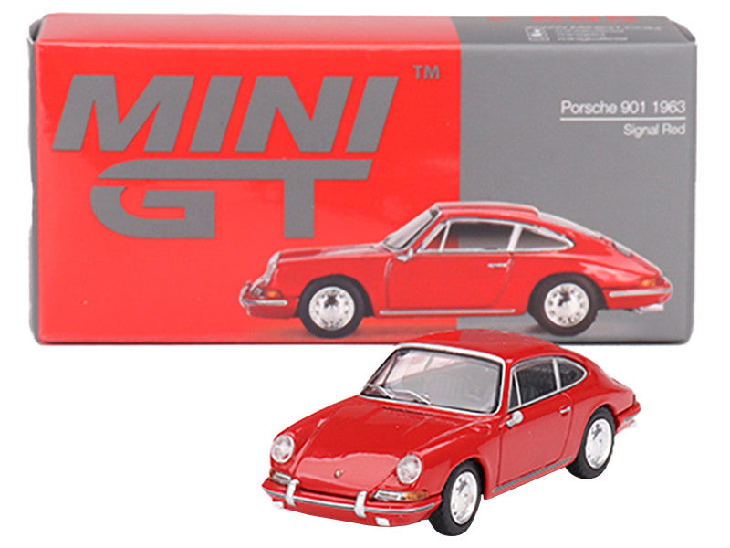1963 Porsche 901 Signal Red Limited Edition to 4200 pieces Worldwide 1/64 Diecast Model Car by Mini GT Mini GT