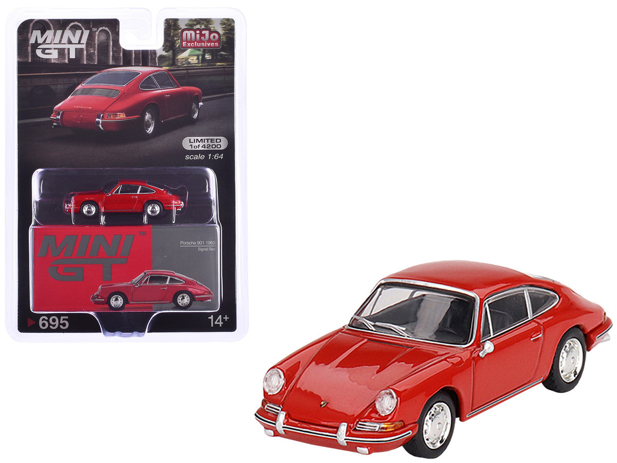 1963 Porsche 901 Signal Red Limited Edition to 4200 pieces Worldwide 1/64 Diecast Model Car by Mini GT Mini GT