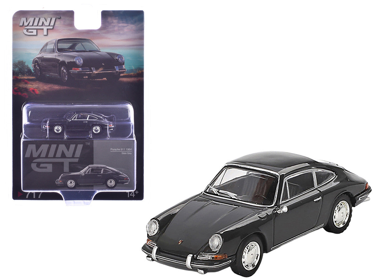 1964 Porsche 911 Slate Gray Limited Edition 1/64 Diecast Model Car by Mini GT Mini GT