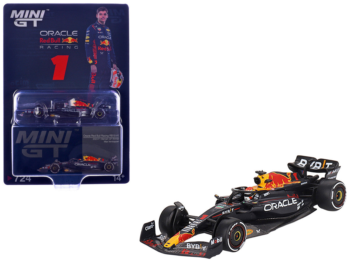 Red Bull Racing RB19 #1 Max Verstappen Winner Formula One F1 "Bahrain GP" (2023) Limited Edition 1/64 Die Cast Model Car by Mini GT Mini GT