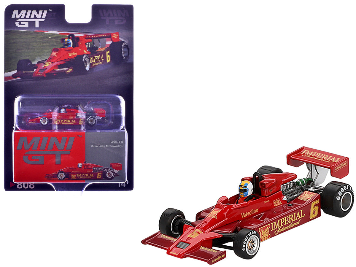 Lotus 78 #6 Gunnar Nilsson "John Player Team Lotus" Formula One F1 "Japanese GP" (1977) Limited Edition 1/64 Diecast Model Car by Mini GT Mini GT