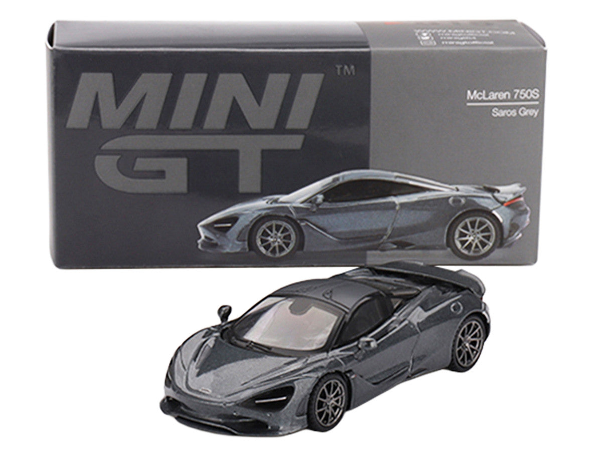 McLaren 750S Saros Gray Limited Edition 1/64 Diecast Model Car by Mini GT Mini GT