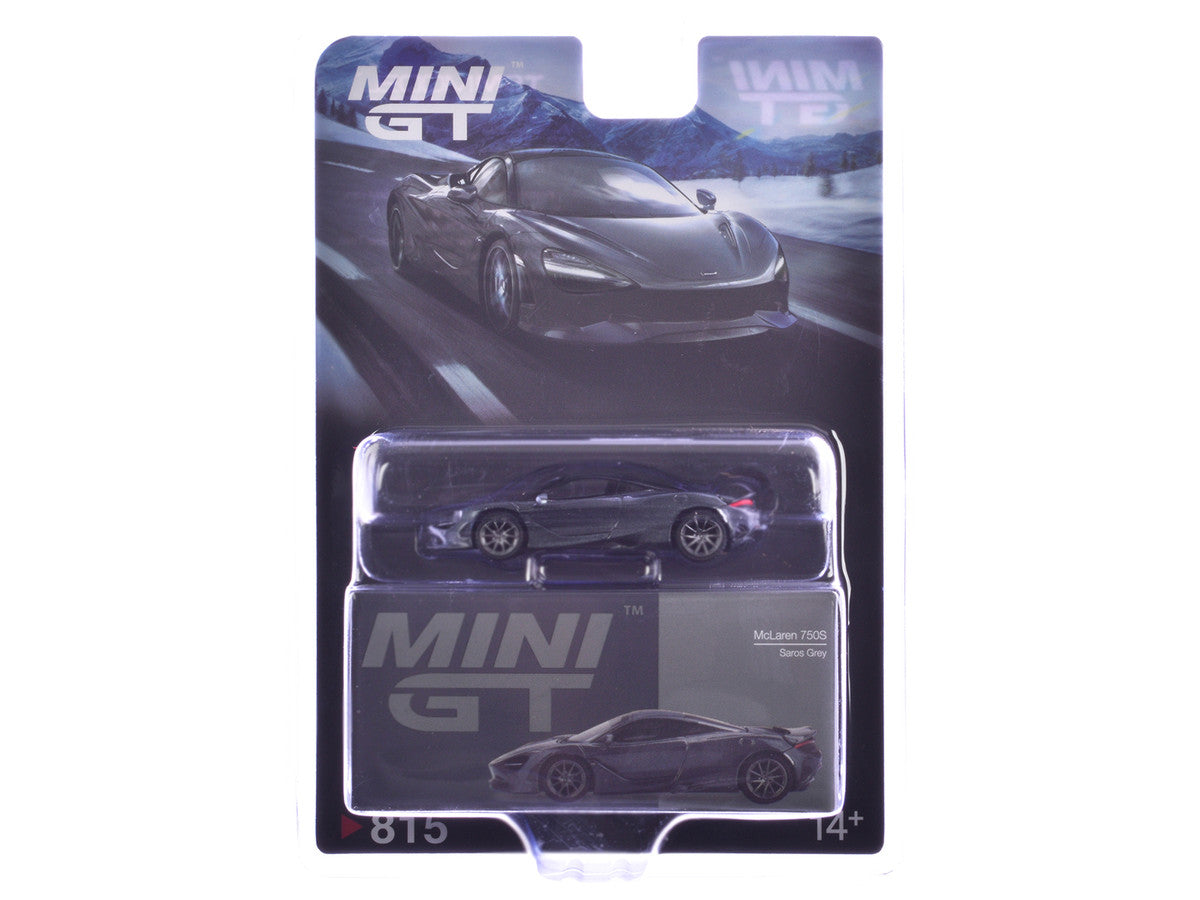McLaren 750S Saros Gray Limited Edition 1/64 Diecast Model Car by Mini GT Mini GT
