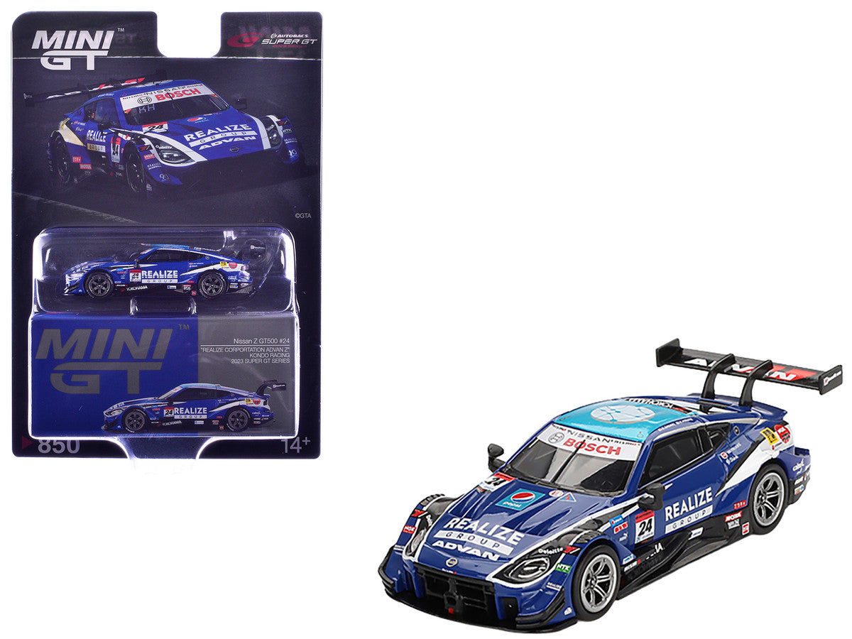Nissan Z GT500 #24 Daiki Sasaki - Kohei Hirate "Kondo Racing - Realize Group" "Super GT Series" (2023) Limited Edition 1/64 Diecast Model Car by Mini GT Mini GT