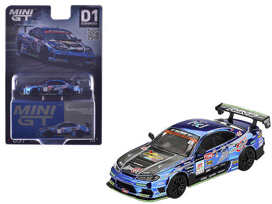 Nissan Silvia (S15) D-MAX RHD (Right Hand Drive) #46 Masao Suenaga "D-MAX Racing" "D1 Grand Prix" (2023) Limited Edition 1/64 Diecast Model Car by Mini GT Mini GT