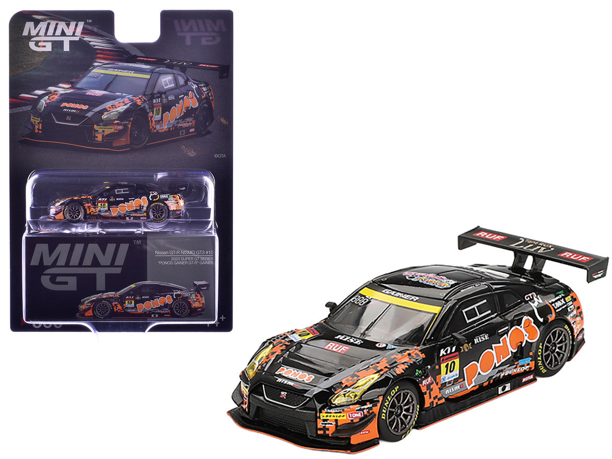 Nissan GT-R NISMO GT3 #10 Hironobu Yasuda - Riki Okusa "PONOS GAINER" "Super GT Series" (2023) Limited Edition 1/64 Diecast Model Car by Mini GT Mini GT