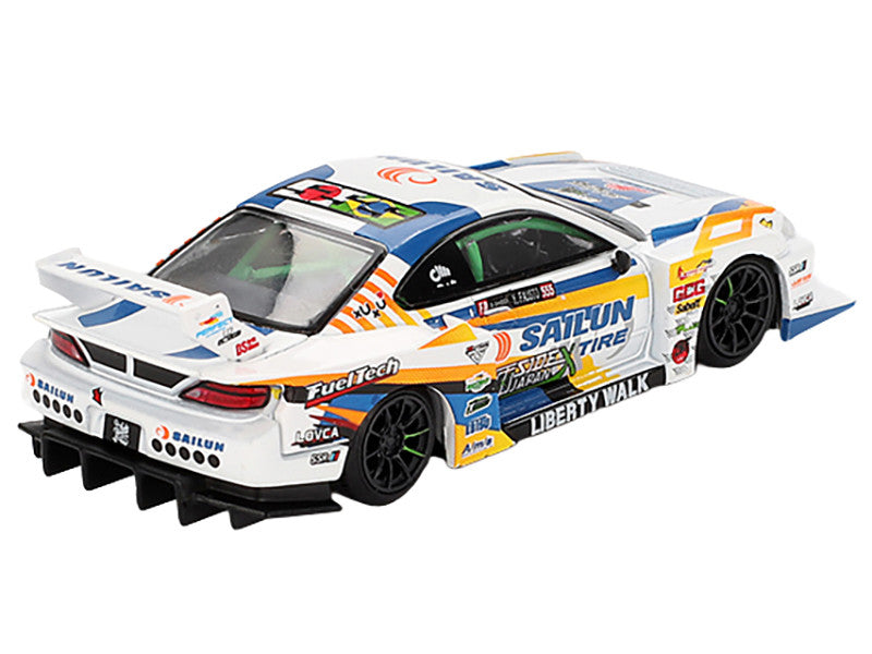 Nissan "LB-Super Silhouette" S15 SILVIA RHD (Right Hand Drive) #555 Yukio Fausto "Formula Drift Japan" (2023) Limited Edition 1/64 Diecast Model Car by Mini GT Mini GT
