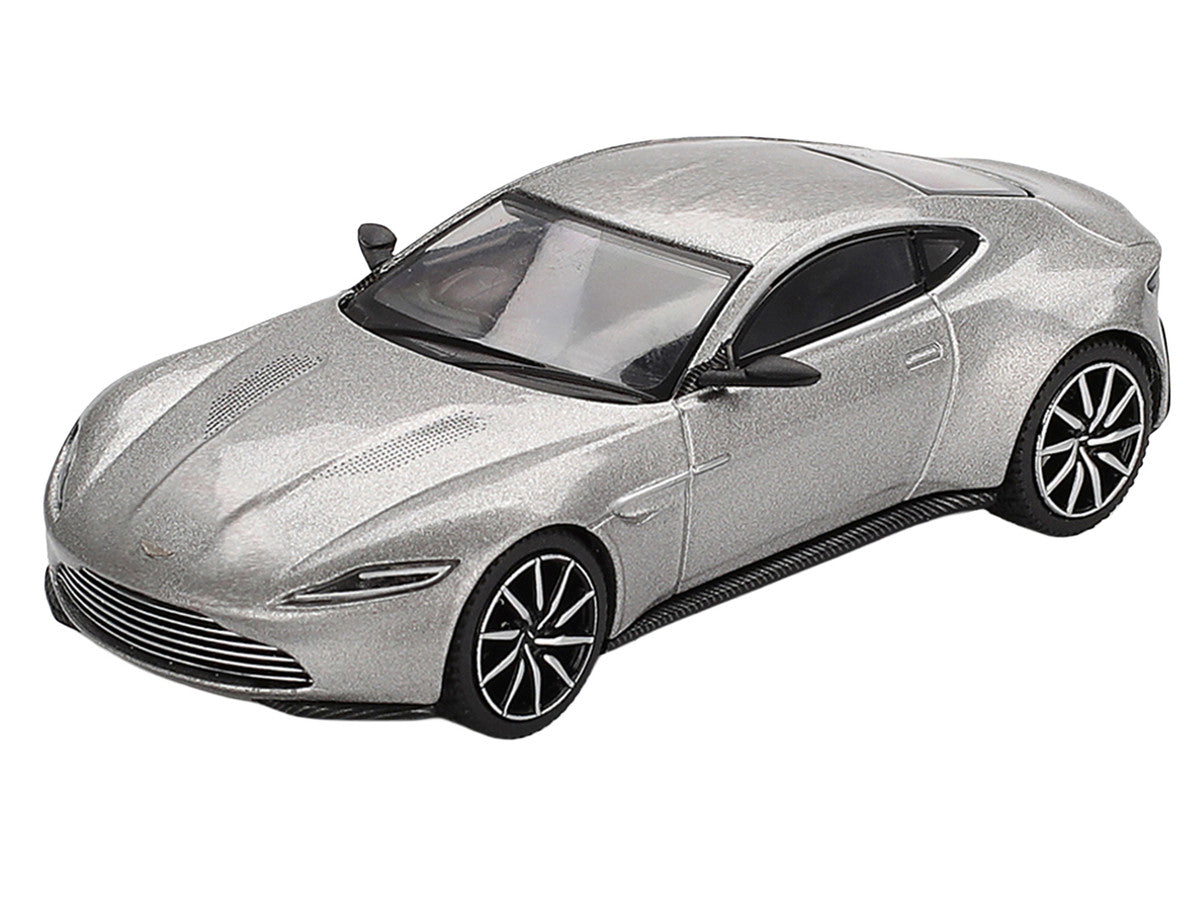 Aston Martin DB10 Silver Metallic 007 James Bond "Spectre" (2015) Movie Limited Edition 1/64 Diecast Model Car by Mini GT-1