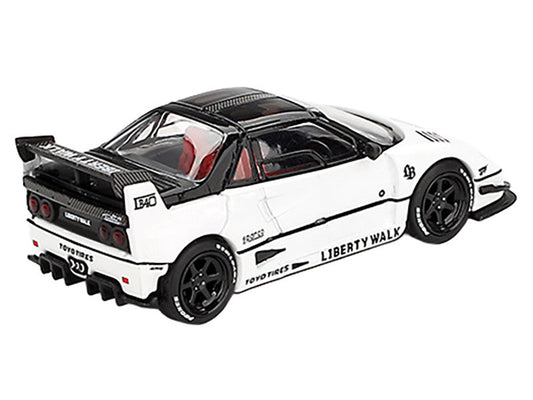 Mazda AZ-1 Liberty Walk LB40 RHD (Right Hand Drive) White with Black Top "2024 Tokyo Auto Salon" Limited Edition 1/64 Diecast Model Car by Mini GT Mini GT