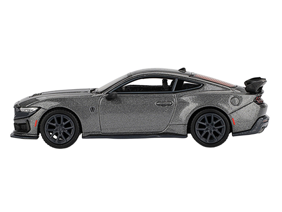 2024 Ford Mustang Dark Horse Carbonized Gray Metallic Limited Edition 1/64 Diecast Model Car by Mini GT-0