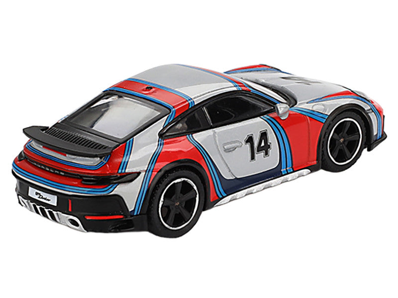 Porsche 911 Dakar #14 "Rally 1978" Ice Gray Metallic Limited Edition 1/64 Diecast Model Car by Mini GT Mini GT